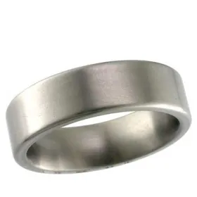 Plain Flat Court Matt Finish (2226) Titanium Wedding Ring 